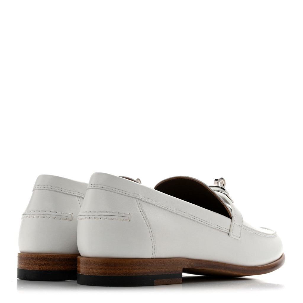Calfskin Womens Destin Loafers 36 White