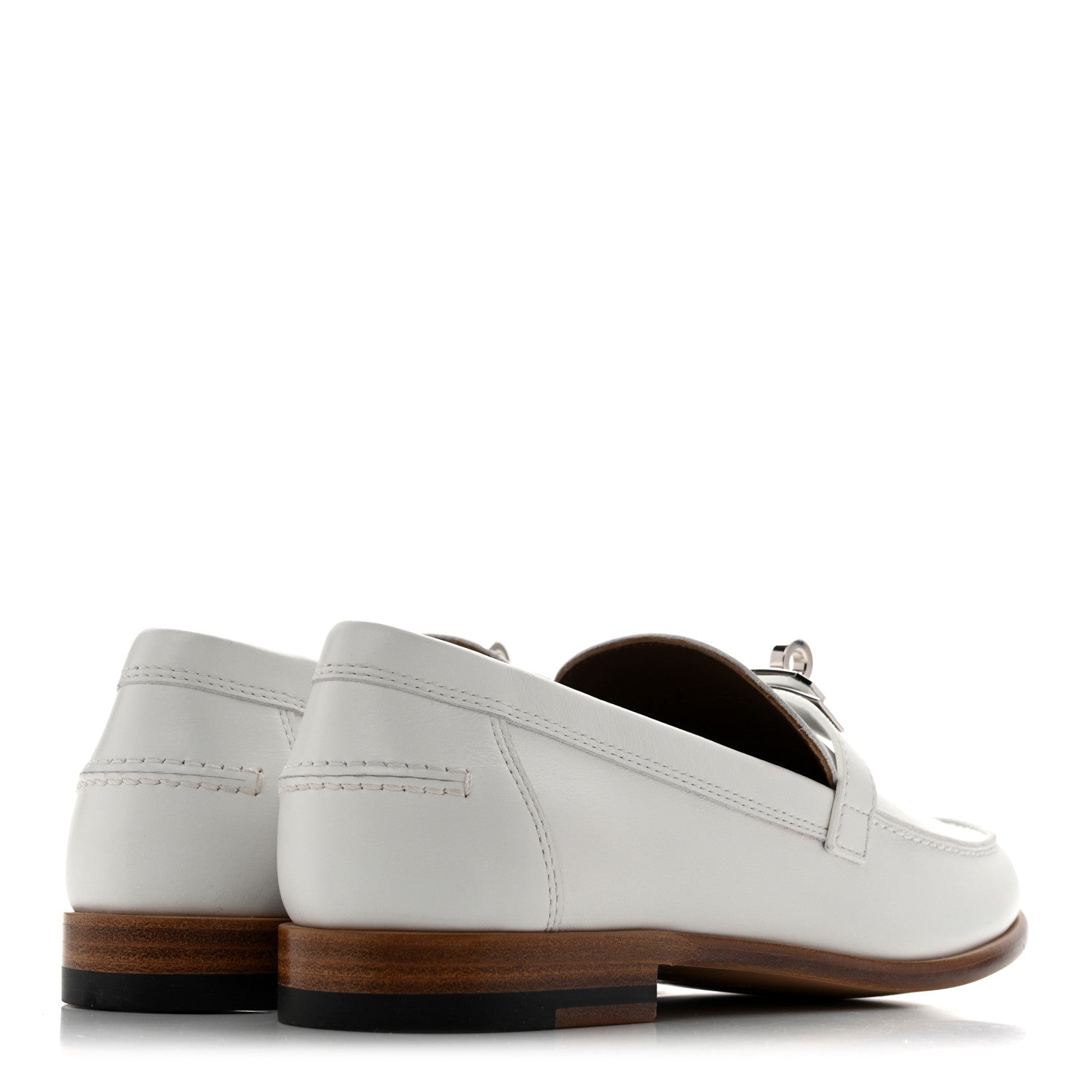 Calfskin Womens Destin Loafers 36 White