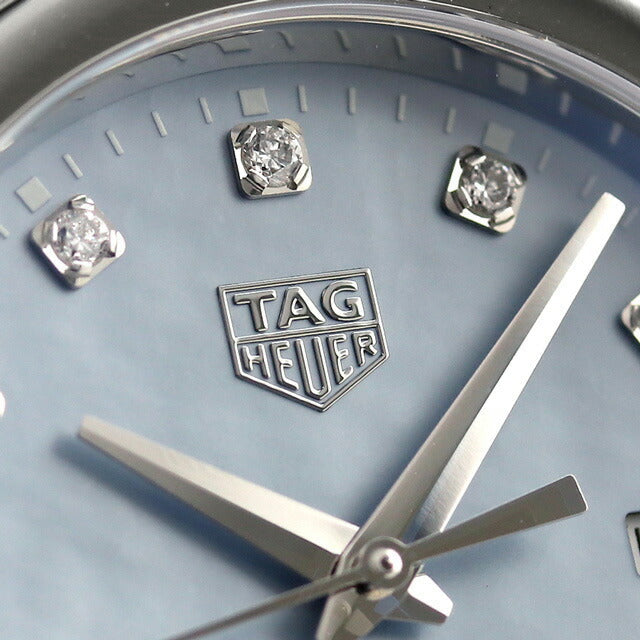 Tag Heuer Link Quartz Diamonds Blue Mother of Pearl Dial Silver Steel Strap Watch for Women - WBC1313.BA0600