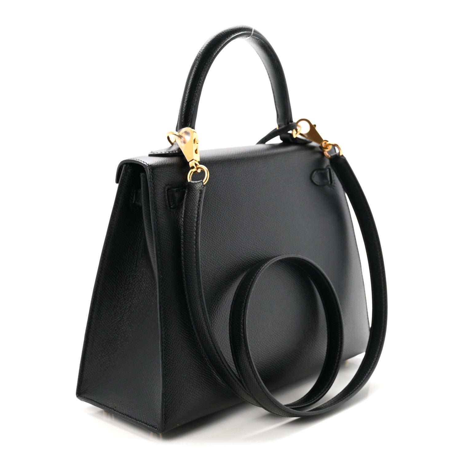 Epsom Horseshoe Kelly Sellier 25 Black Bleu Electrique