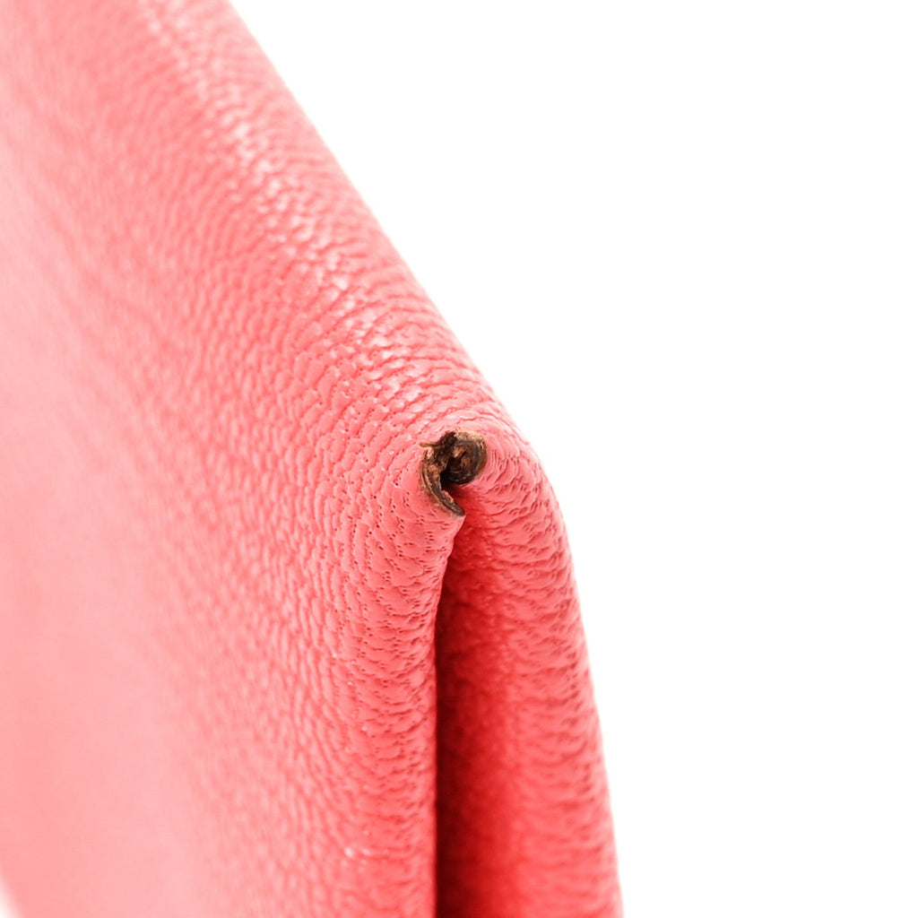 Chevre Mysore Verso Calvi Card Case Rose Texas Sienne