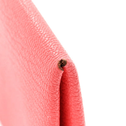 Chevre Mysore Verso Calvi Card Case Rose Texas Sienne