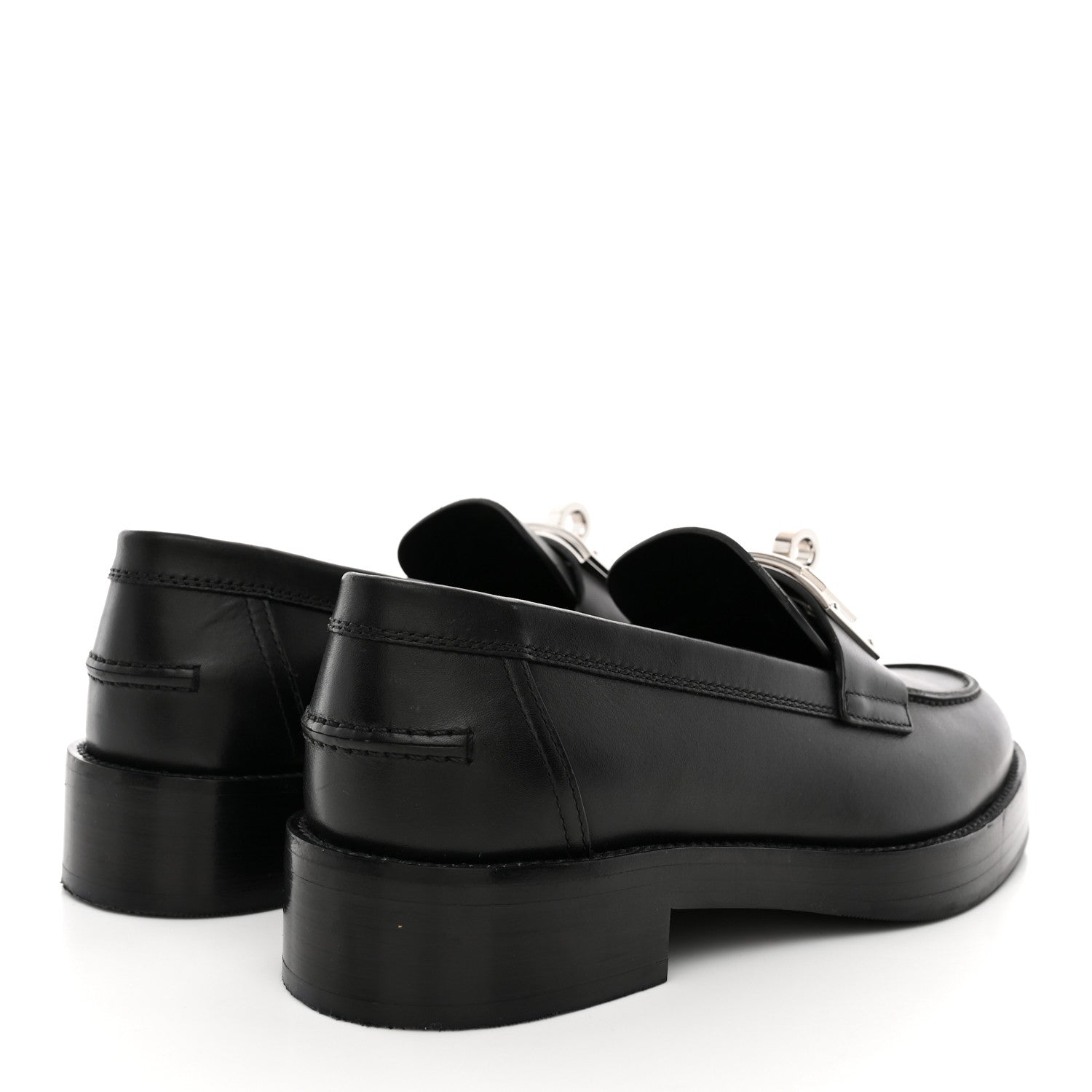 Calfskin Womens Hot Loafer 38 Black