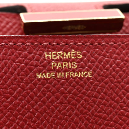 Epsom Enamel Constance Long Wallet Rouge Grenat