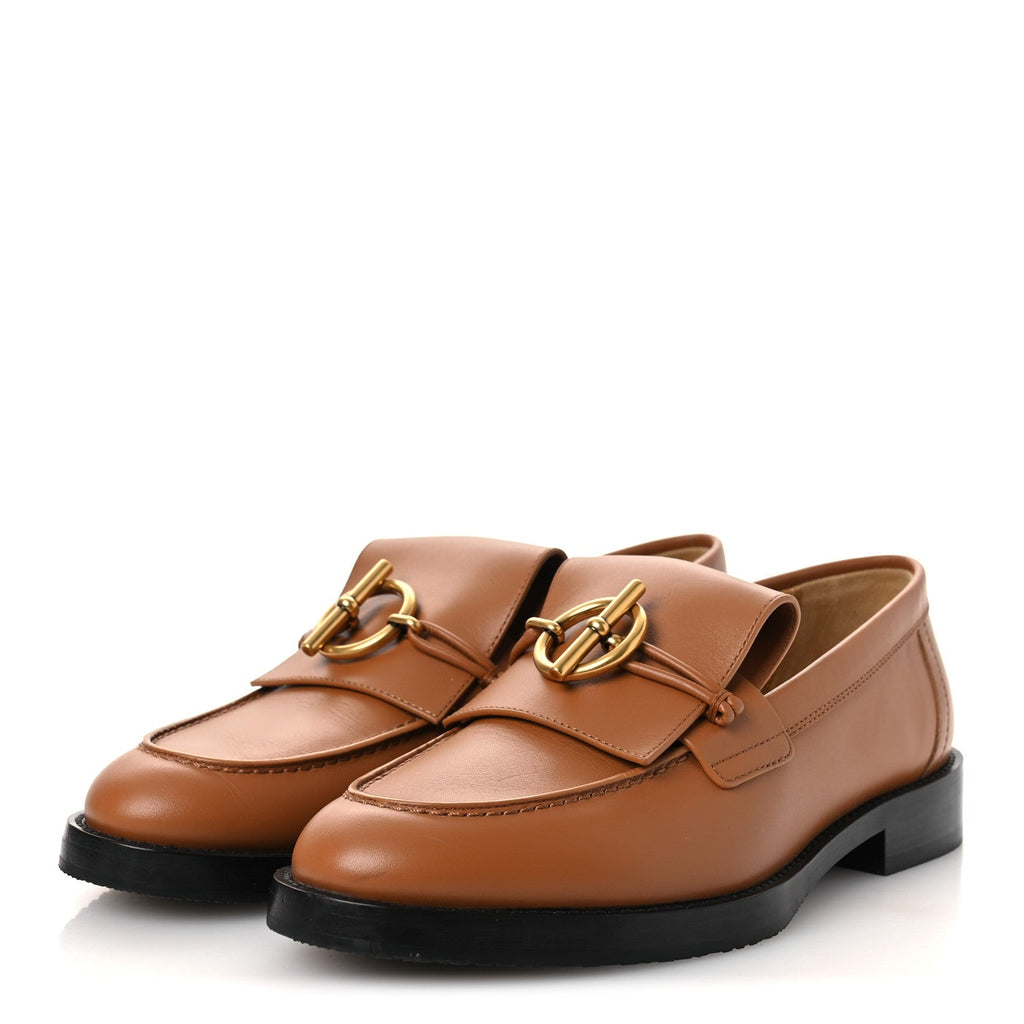 Calfskin Womens Impact Loafers 36 Naturel