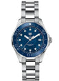 Tag Heuer Aquaracer 35mm Quartz Blue Dial Silver Steel Strap Watch for Women - WSY131L.BA0748