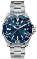 Tag Heuer Aquaracer Blue Dial Silver Steel Strap Watch for Men - WAY101C.BA0746