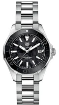 Tag Heuer Aquaracer Quartz Black Dial Silver Steel Strap Watch for Women - WAY131K.BA0748