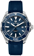 Tag Heuer Aquaracer Quartz Blue Dial Blue Rubber Strap Watch for Men -  WAY101C.FC6153