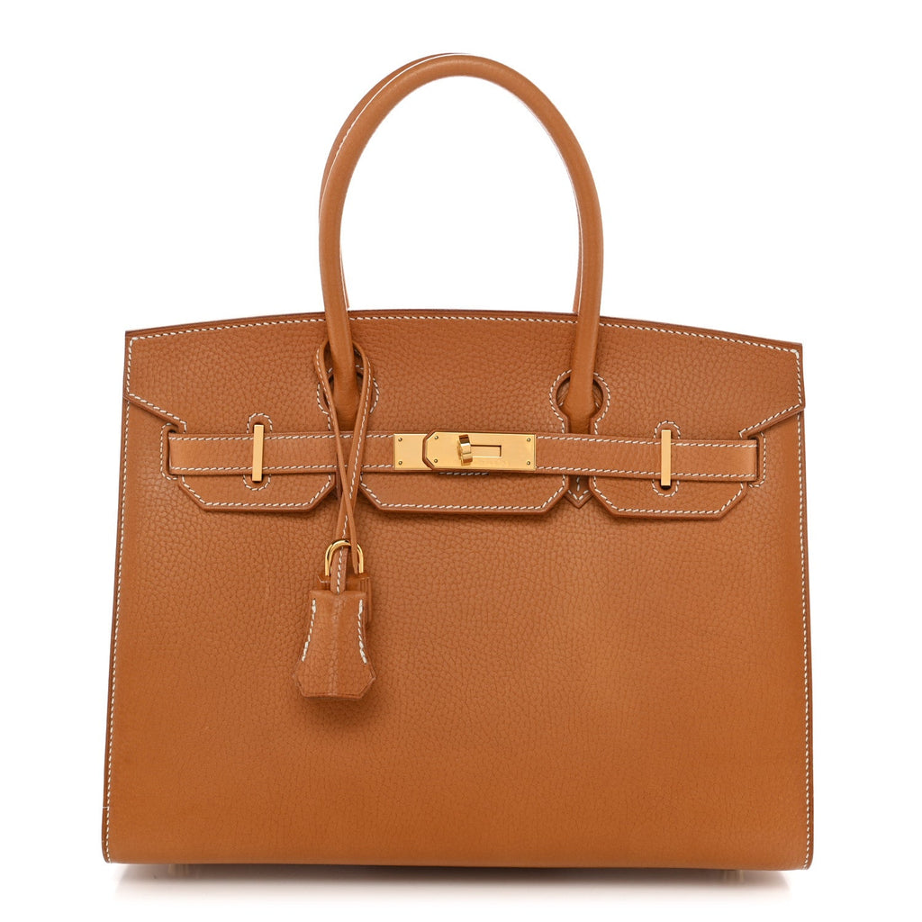 Vache Naturelle Grainee Birkin Sellier 30 Natural Sable