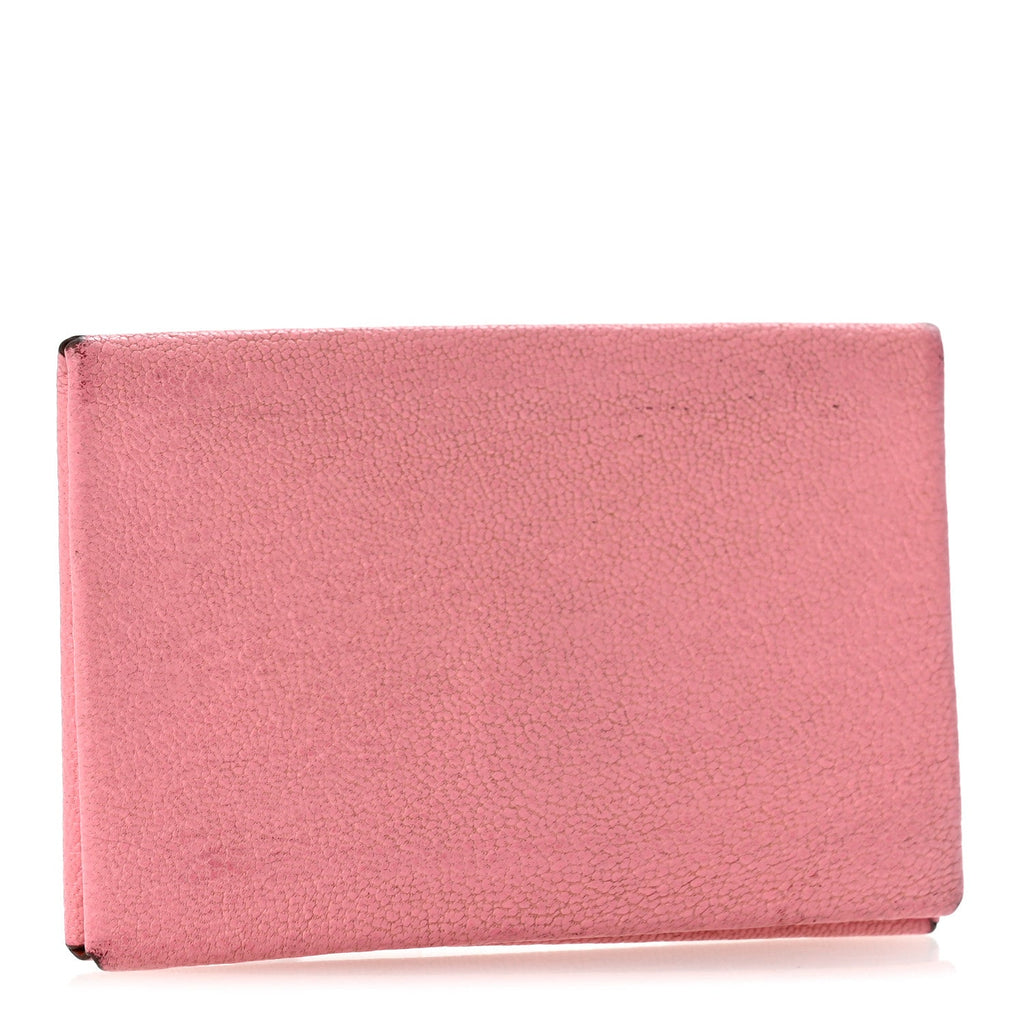 Chevre Chandra Verso Calvi Card Case Rose Confetti Brique