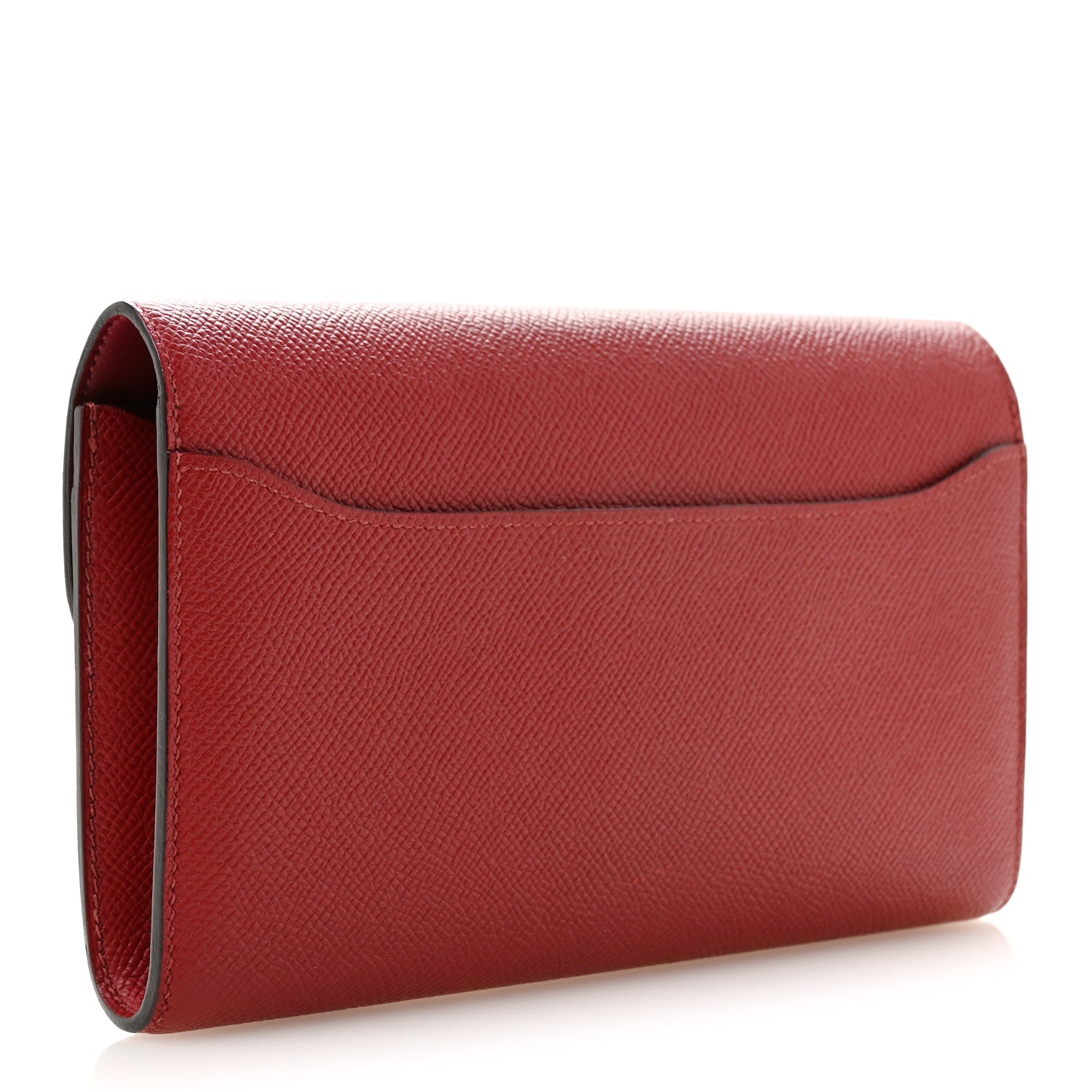 Epsom Enamel Constance Long Wallet Rouge Grenat