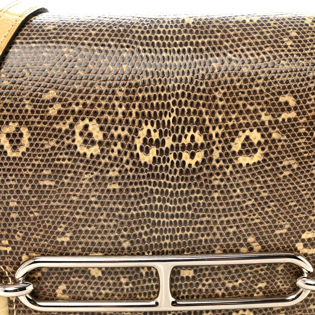 Matte Alligator Lizard Mini Sac Roulis Ombre Vanille