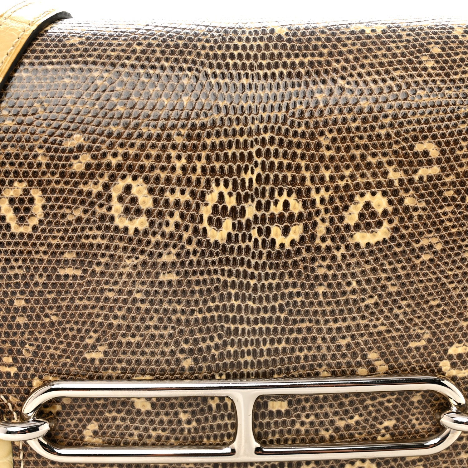 Matte Alligator Lizard Mini Sac Roulis Ombre Vanille