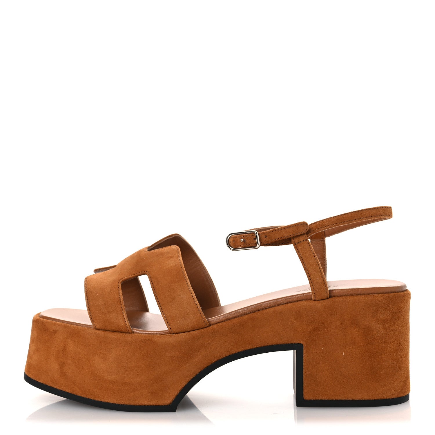 Suede Goatskin Jam 30 Sandals 40 Naturel
