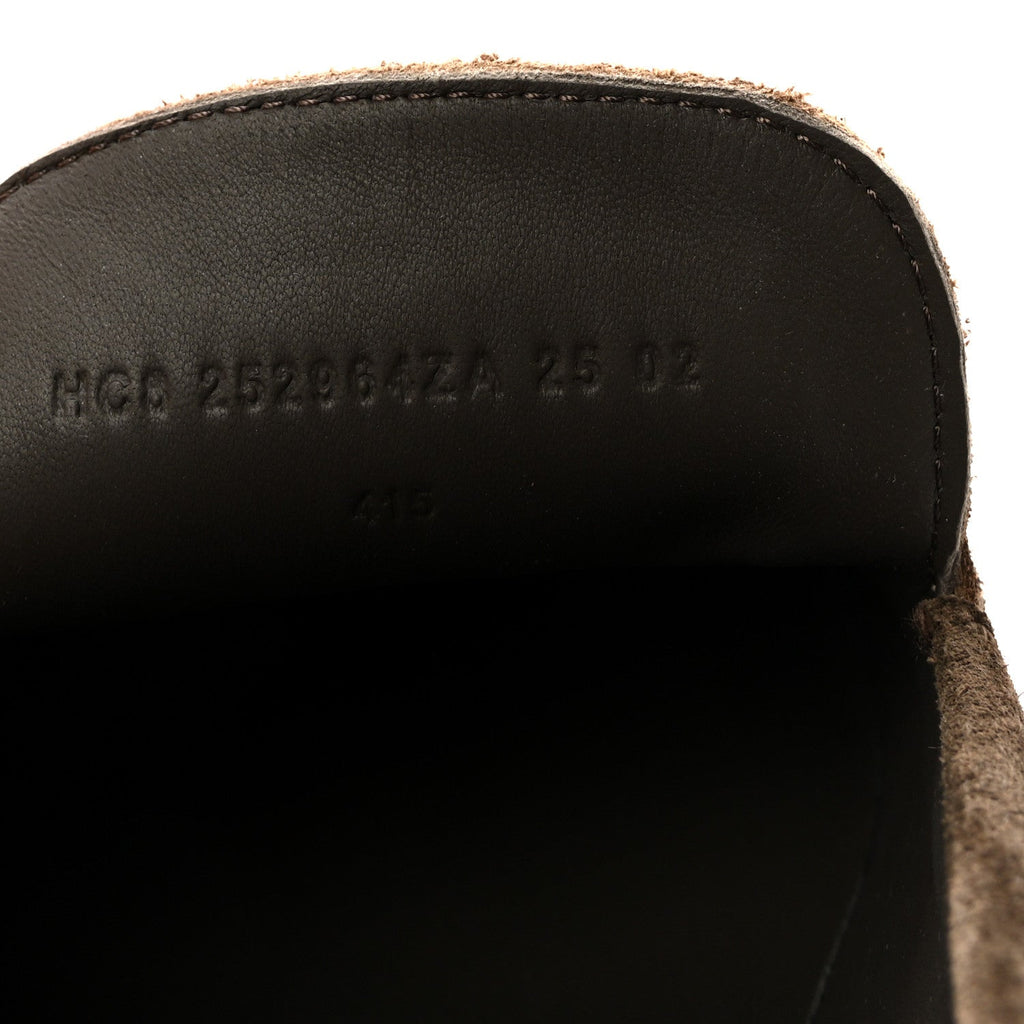 Suede Calfskin Mens Low Loafers 41.5 Ecorce