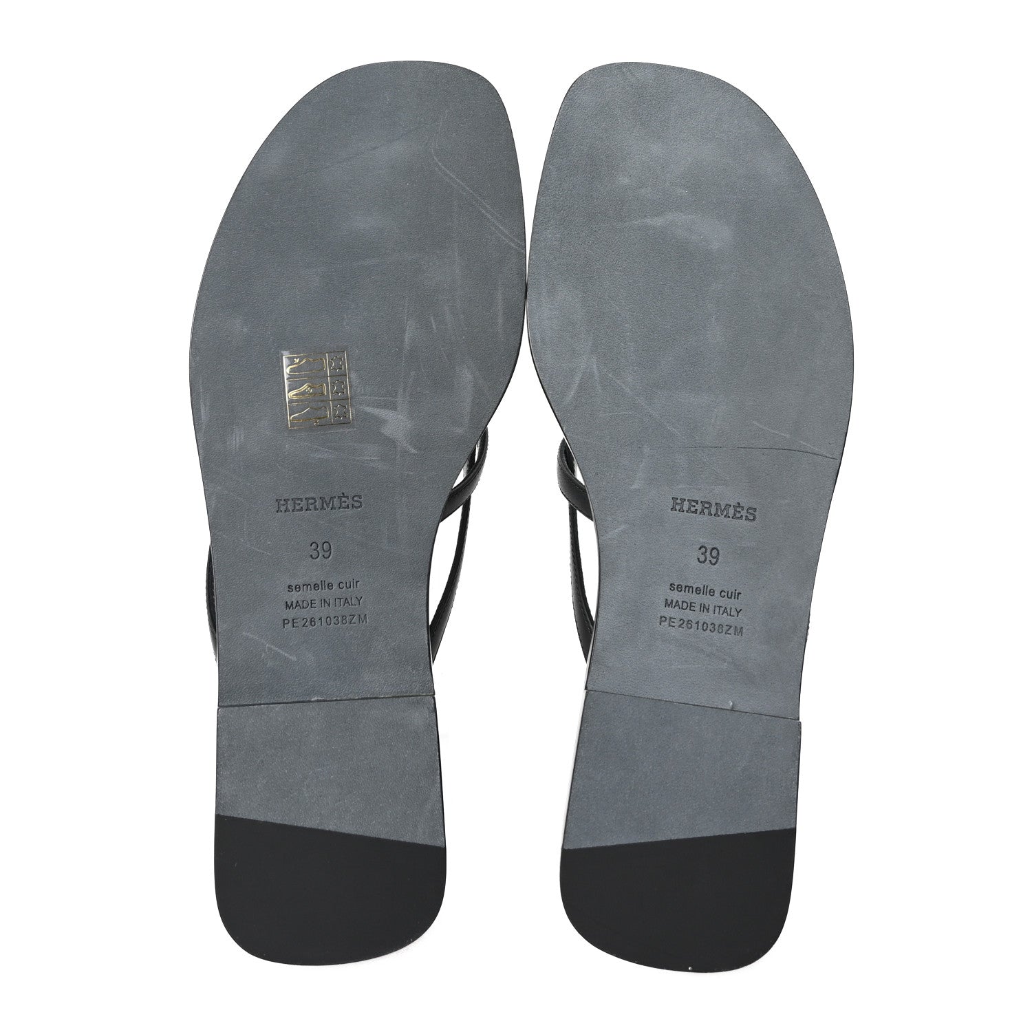 Calfskin Miss Sandals 39 Black