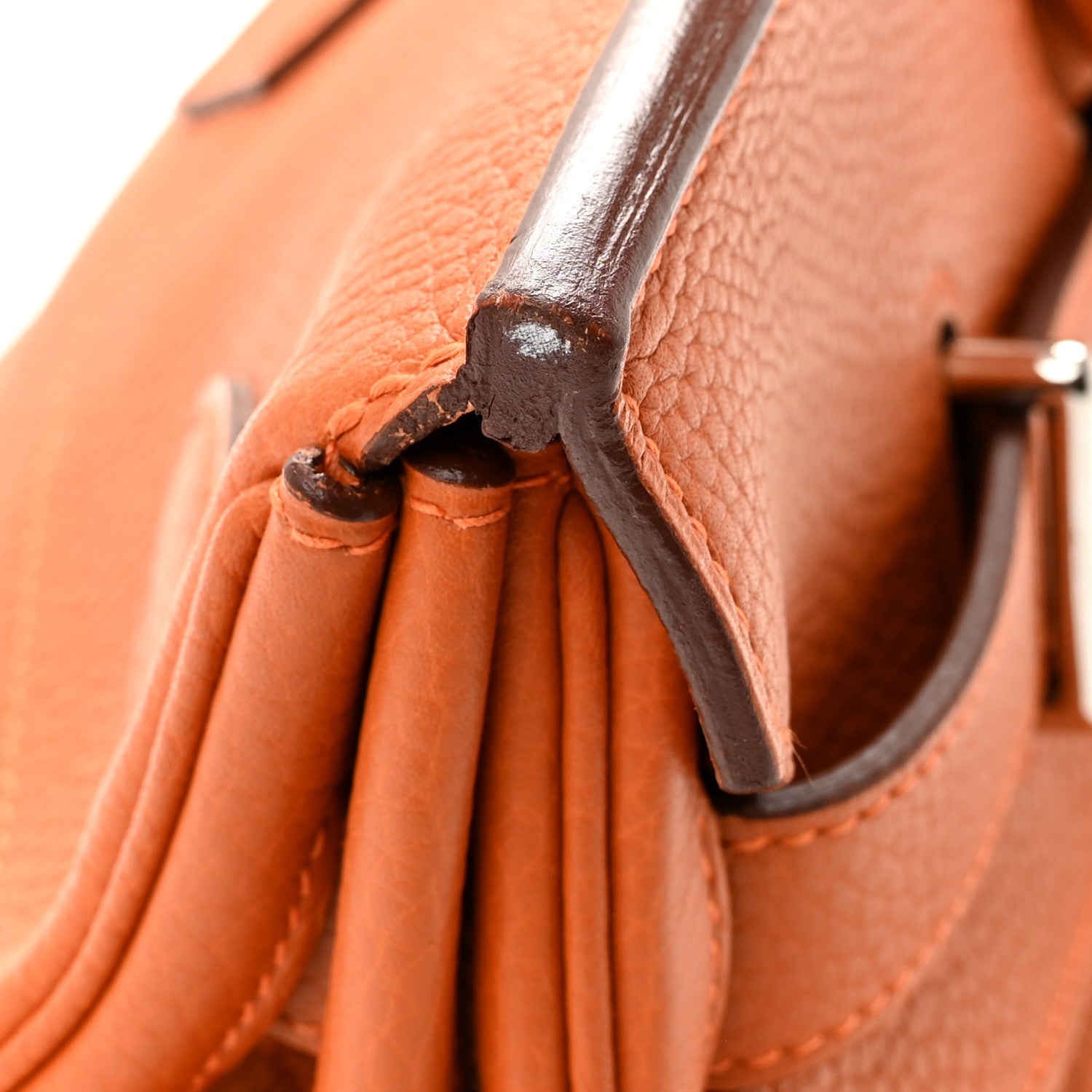 Taurillon Clemence JPG Birkin 42 Orange