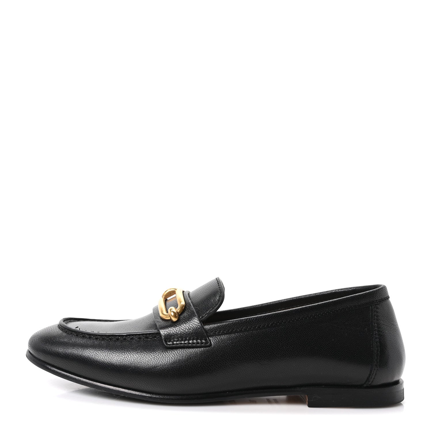 Calfskin Womens Colette Loafers 35 Black