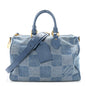 Damier Denim 3D Speedy Bandouliere 30 Denim Blue