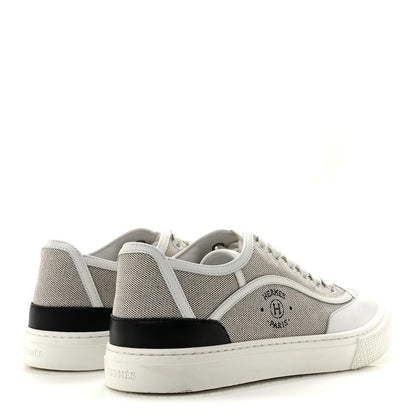 Canvas Calfskin Get Sneakers 38 Prunoir Blanc