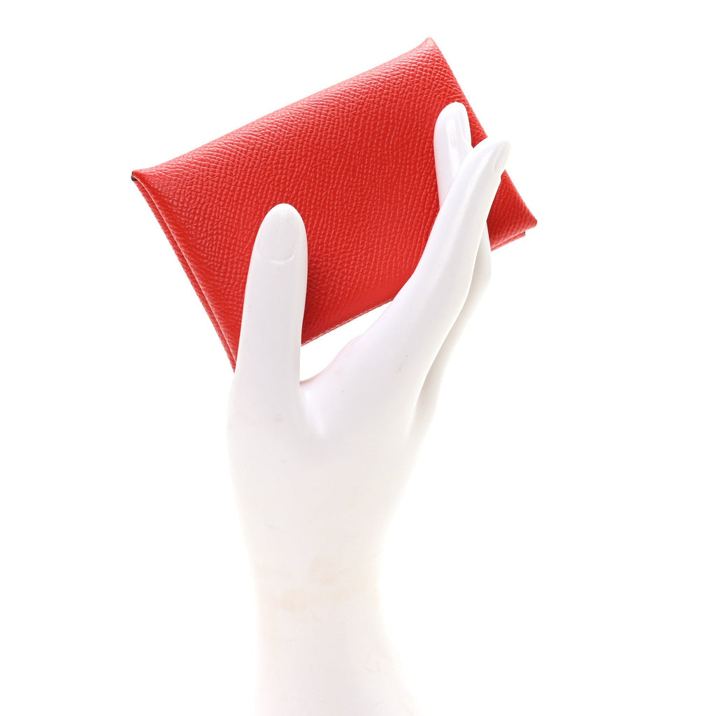 Epsom Calvi Card Case Rouge De Coeur