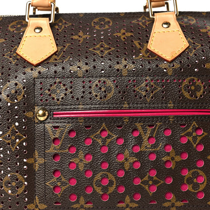 Monogram Perforated Speedy 30 Fuchsia