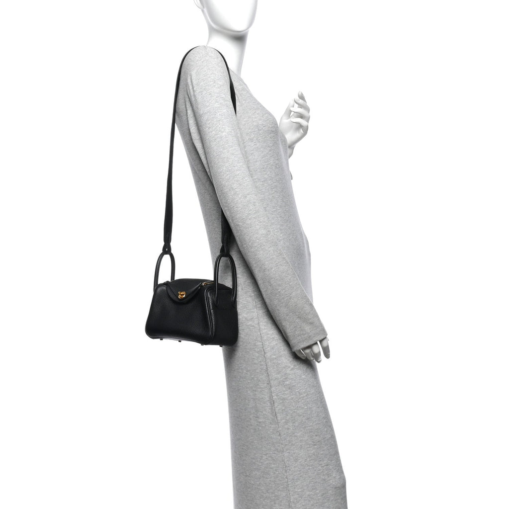 Taurillon Clemence Mini Lindy 20 Black