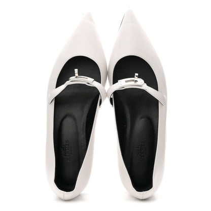 Calfskin Kelly Ballet Flat Gris Clair