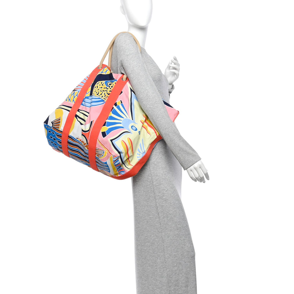 Cotton Traffic Jam Beach Bag Marine Rose