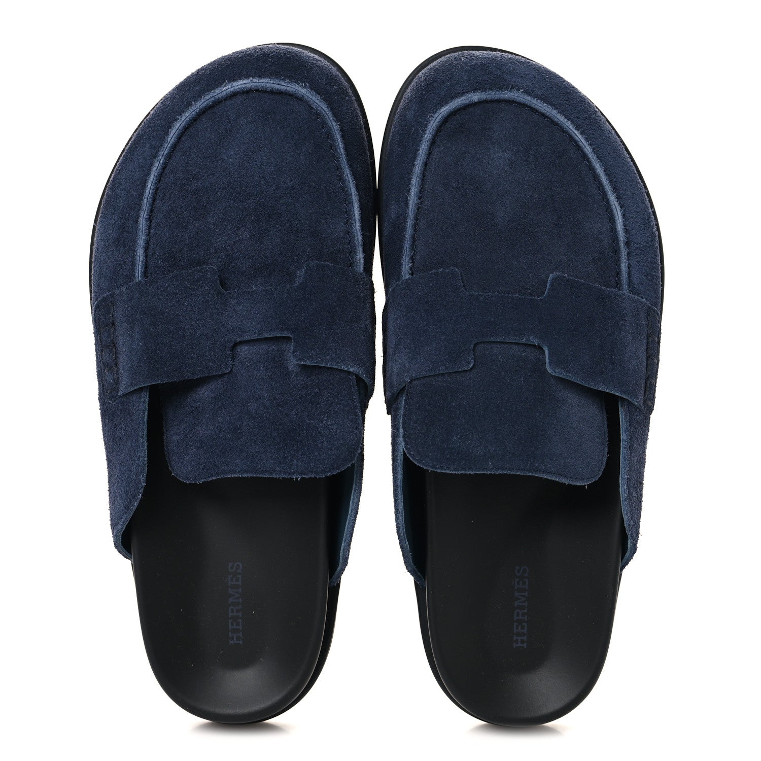 Suede Calfskin Mens Go Mules 40 Bleu Celeste