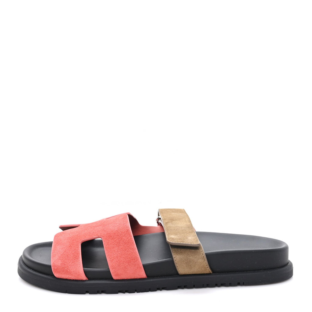 Suede Goatskin Womens Chypre Sandals 40 Rouge Tomette Terre Ambree