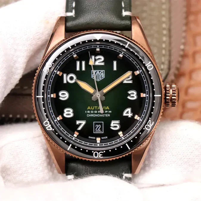 Tag Heuer Autavia Olive Green Dial Watch for Men - WBE5190.FC8268