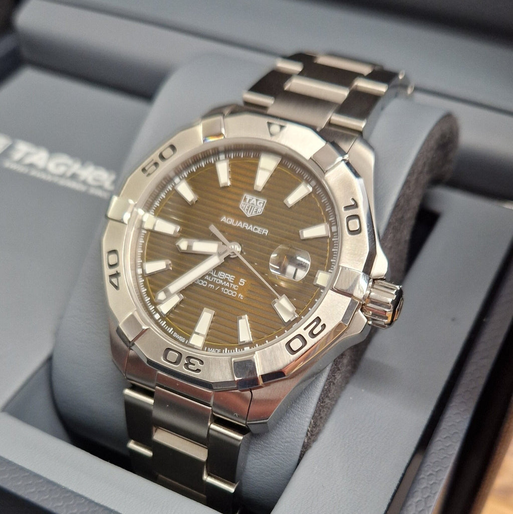 Tag Heuer Aquaracer Sunray Brown Dial Watch for Men - WAY2018.BA0927