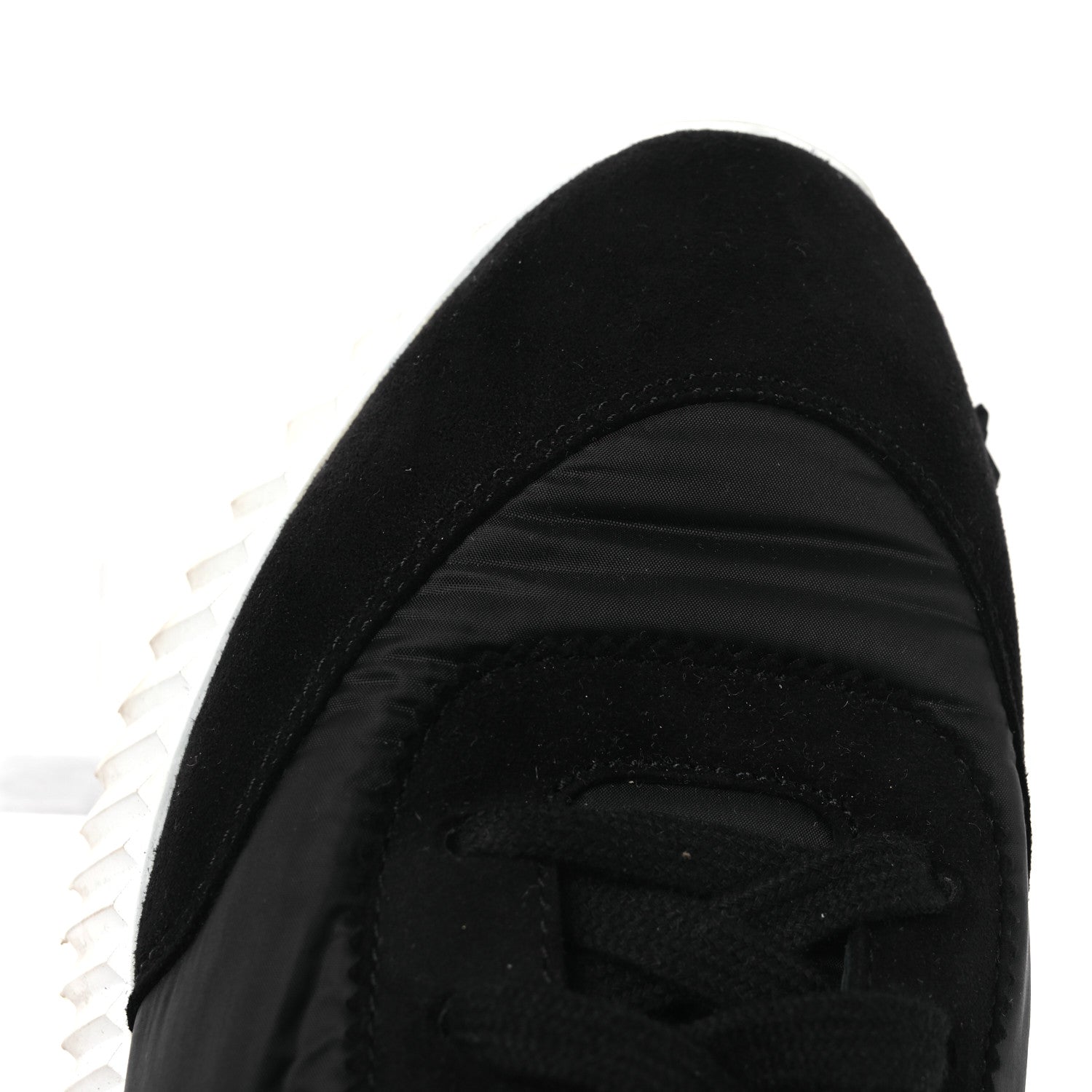 Air Mesh Suede Goatskin Bouncing Sneakers 37.5 Black Orange