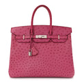 Ostrich Birkin 35 Fuchsia
