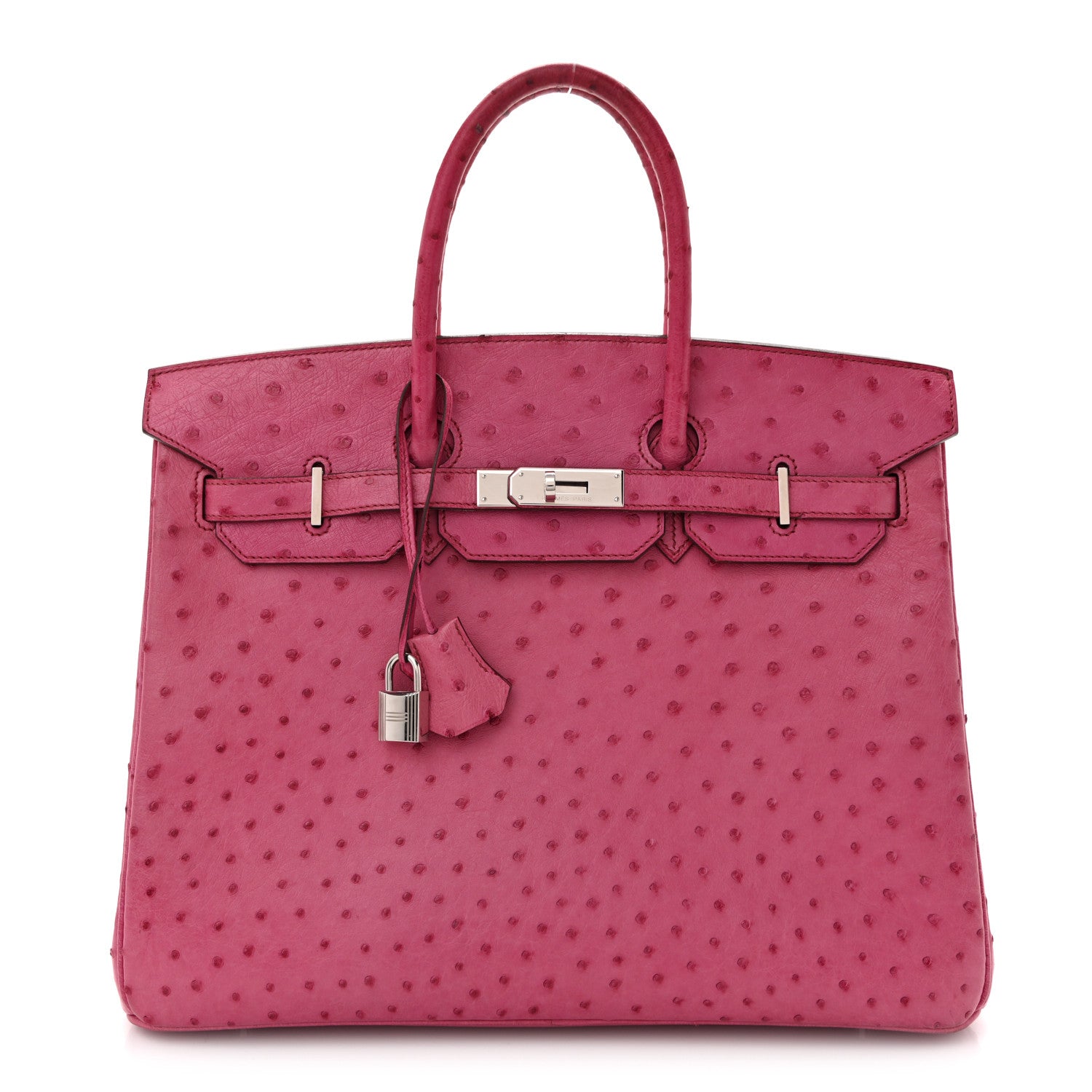 Ostrich Birkin 35 Fuchsia