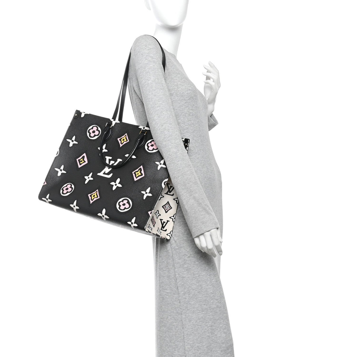 Monogram Giant Wild At Heart Onthego GM Black
