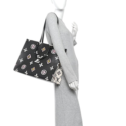 Monogram Giant Wild At Heart Onthego GM Black