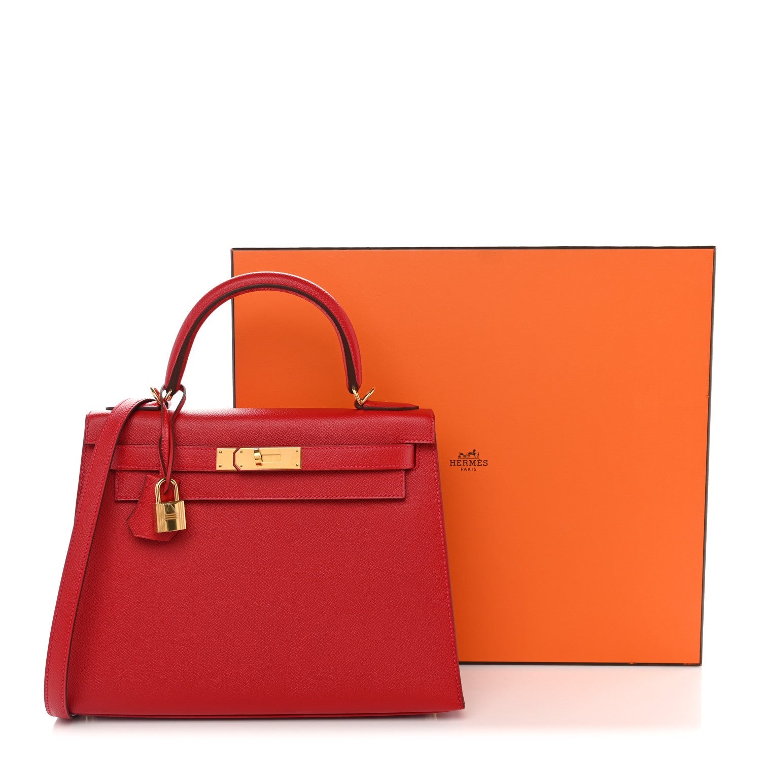 Epsom Kelly Sellier 28 Rouge Casaque