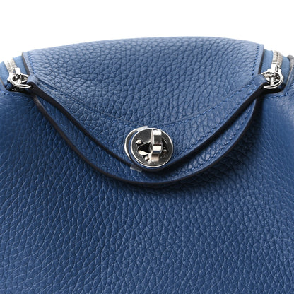 Taurillon Clemence Mini Lindy 20 Bleu Tie