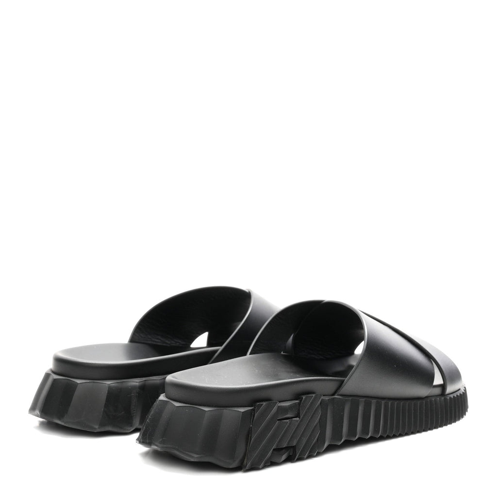 Nappa Mens Infra Sandals 42 Black