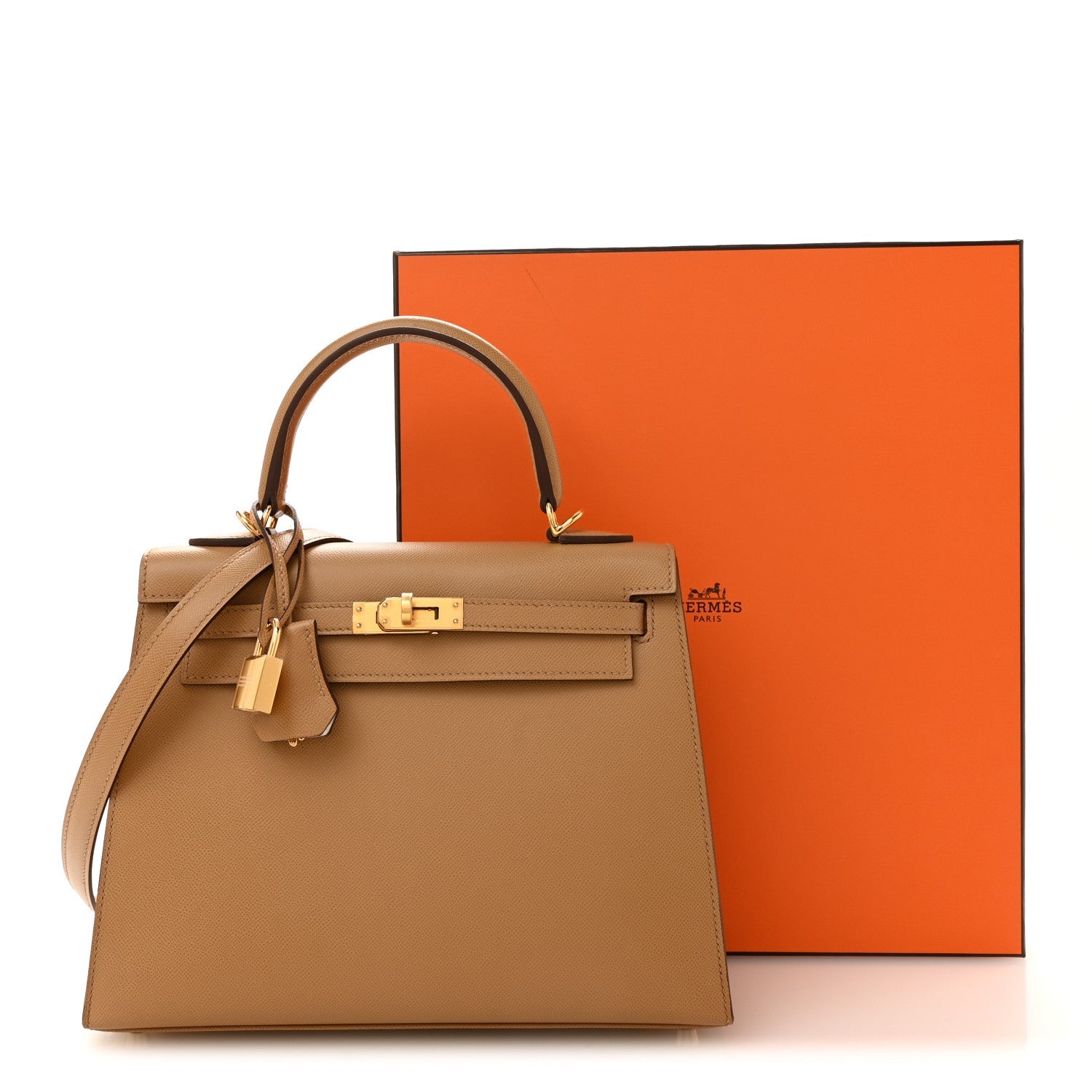 Madame Calfskin Verso Kelly Sellier 25 Biscuit White