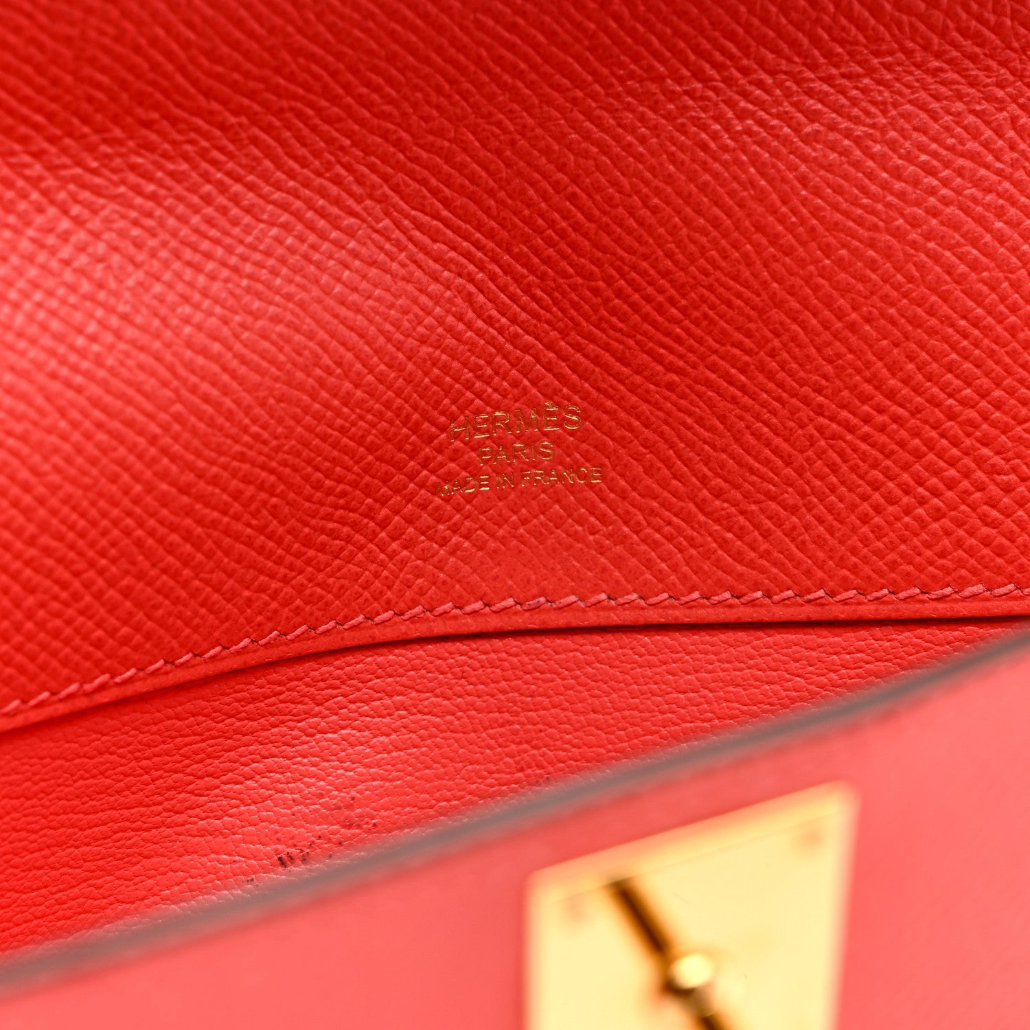 Epsom Kelly Cut Clutch Pochette Rose Jaipur