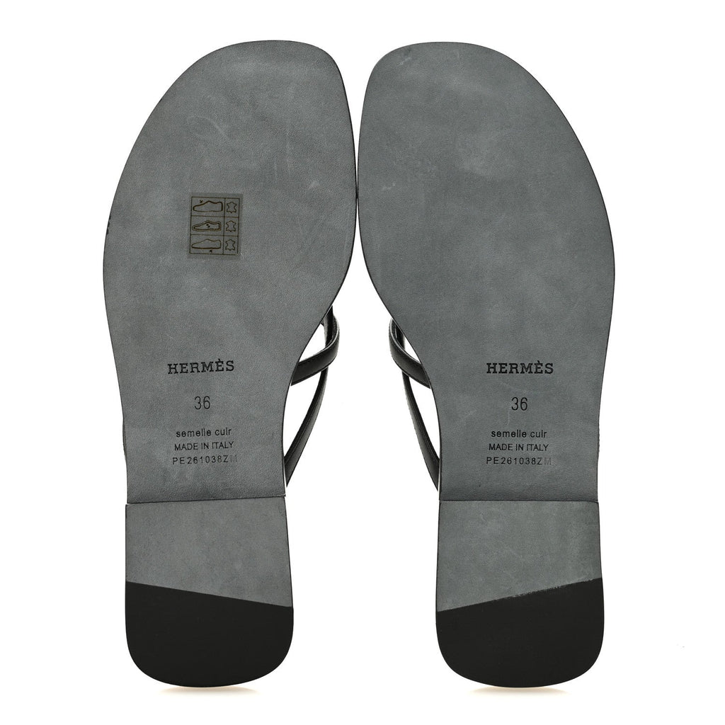 Calfskin Miss Sandals 36 Black