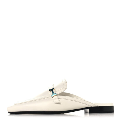 Calfskin Womens Groupie Mules White