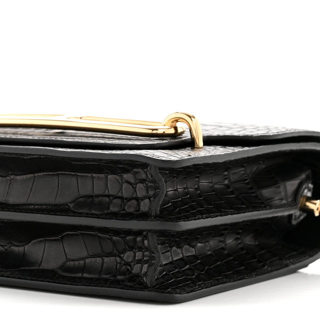 Matte Alligator Mini Sac Roulis Black