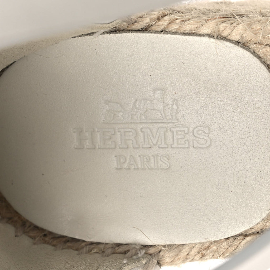 Calfskin Tipoli Espadrille Wedges 38 White