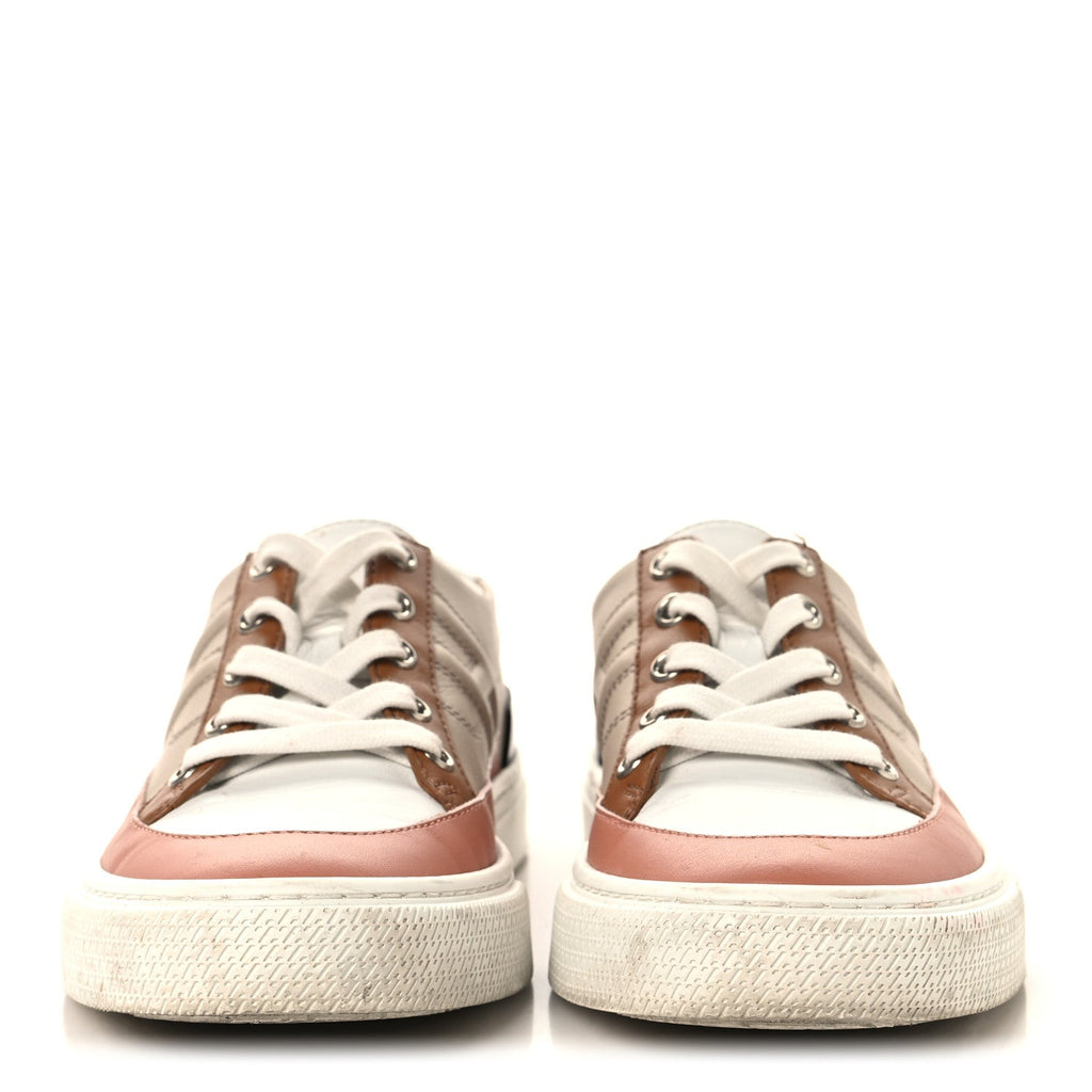 Calfskin Deep Sneakers 36 Multicolor White Gold