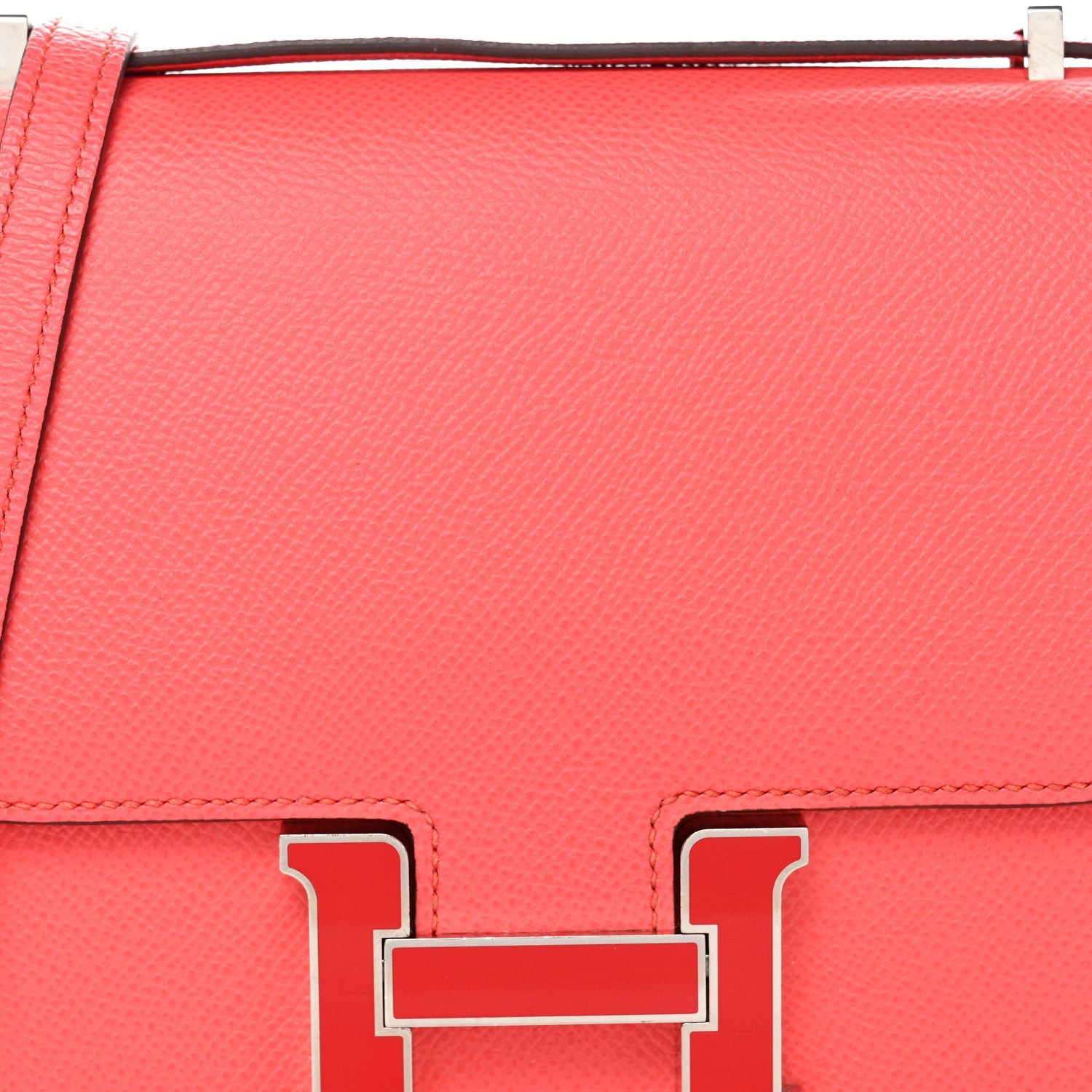 Epsom Enamel Constance 18 Rose Texas Rouge De Coeur